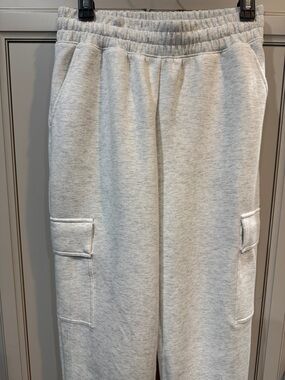 Women's Light Gray Cargo Joggers - Comfortable Track Pants
